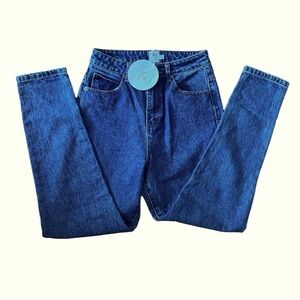 Princess Polly Tyler Dark Wash Cotton Denim Jeans